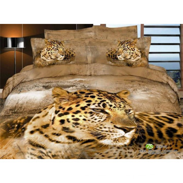 O leopardo de escuta perde nos projetos do pensamento projetos da cama do tamanho da rainha